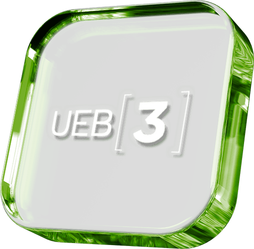 A glass rectangle on an abstract background in green and grey.